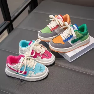 Spring Autumn Big Children’s Stylish Walking Shoes Designers Casual Soft Soled Breathable Lightweight for Boy and Girl