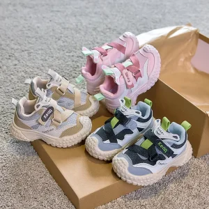 Spring Autumn Children Casual Sneakers Soft Sole Mesh Breathable Unisex Baby Sports Shoes