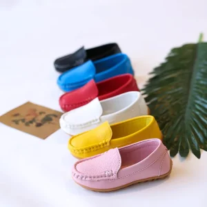 Spring Autumn Children Outwear Soft Sole Unisex Boy Girl Loafers Flat Dress Shoes