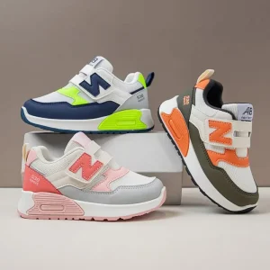 Spring Autumn Children’s Running Shoes Comfortable Versatile Fashionable Casual Velcro Closure Ankle Unisex Older Shoes