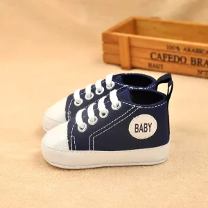 Spring Autumn Children’s Shoes Foreign Trade Baby Shoes Soft Soled Anti Slip Breathable Lace up Unisex Newborn Shoes
