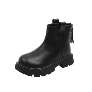 Spring Autumn Girls Short Boots Simple Non Slip Kids Casual Versatile Round Toe Princess Ankle Boots
