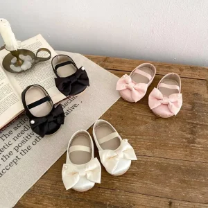 Spring Autumn Infants Bow Cute Shoes Baby PU Accessories Baby Girls Shoes