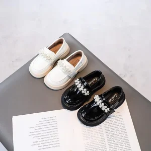 Spring Autumn Kids Dress Shoes Flower Soft Sole Princess Baby Girl Leather Shoes