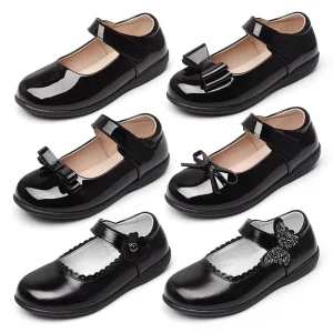 Spring Autumn Kids Performance School Shoes Pu Leather Princess Dress Shoes for Girls