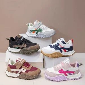 Spring Autumn Kids School Shoe Toddlers Girls Pu Breathable Casual Sport Kids Shoes Boys and Girls Casual Flats Skate Shoes