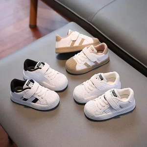 Spring Autumn Kids Shell Toe Sneakers Boys Girls White Casual Board Shoes Toddler Infant Soft Sole Children Sneakers