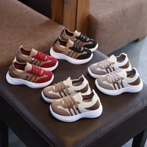 Spring Autumn Kids Sneakers Knitted Casual Sports Shoes for Baby Boy Girl