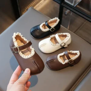 Spring Autumn New Girls’ Shoes Children’s Princess Shoes Fashionable Children’s Shoes Sheep Hoof Performance Shoes