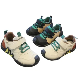 Spring Autumn New Kids Gomexus Gumshoe Breathable Lightweight Velcro Closure Ankle Drill Boots Soft Soled Little Shoes