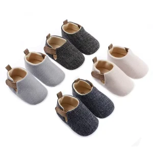 Spring Autumn Newborn Baby Girls Boys First Walking Shoes Non slip Soft Sole Solid Color Cloth Shoes