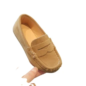 Spring Autumn Soft Soled Kids Loafers Shoes Custom Logo Casual PU Leather Baby Shoes