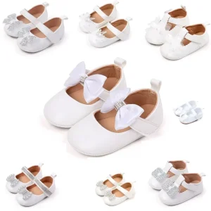 Spring Autumn Summer White Princess Baby Infant Toddler Newborn Girl Shoes Party Evening Girl Pu Leather Shoes