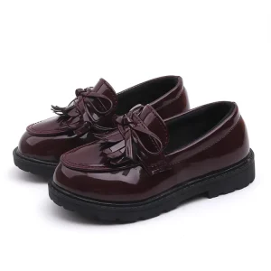 Spring Autumn Trendy Little Girls’ Dress Shoes Princess Soft Leather Soles Factory Direct Sale Solid