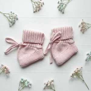 Spring Autumn Warm Knitwear Baby Socks Booties Soft Solid 100% Cotton Newborn Infant Toddler Shoes for Daily Wear