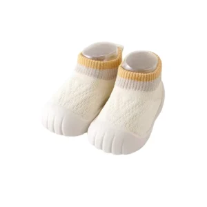 Spring Baby Toddler TPE Eco-Friendly Breathable Crew Non-Slip Soft Knitted Socks Shoes