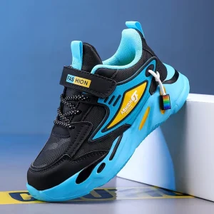 Spring Boys’ Girls’ Sports Sneakers Casual Breathable Non slip Velcro School Shoes for Kids