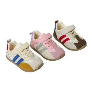 Spring Children Boy Girls Contrast Color Mesh Breathable Training Shoes Kids Toddler Soft Sole Lightweight Running Trainers