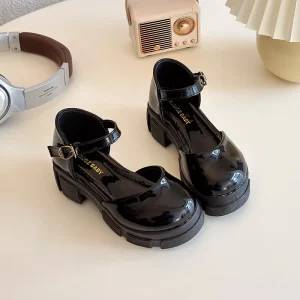 Spring Children School Shoes Pu Leather Sweet Girls Dress Shoes