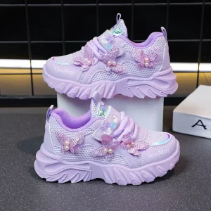 Spring Collection Children’s Fashion Torre Shoes New Boys Girls Running Sneakers with Soft Rubber Insole Light Casual Style