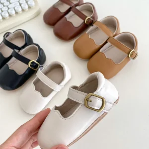 Spring Girls Baby Shoes 5 18 Months Breathable Corrugated Soft Non Slip Buckle Strap Wear Resistant Rubber Sole Multi Color