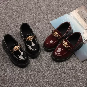 Spring Girls Retro Style Sweet Leather Shoes New Children Girl Princess Shoes Baby Performance Shoes
