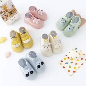 Spring Infant 3D Doll Toddler Sock Shoes Baby Boys Girls Anti slip Rubber Bottom First Walker Kids Cartoon Animals Slip on Shoes