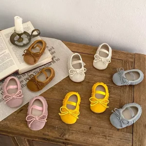 Spring Infant Girls Solid Color Shoes Newborn Baby Boat Shoes Fashion Soft Shoes