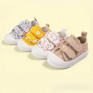 Spring Kids Canvas Shoes Toddler Girls Casual Velcro Shoes Children’s Shoes