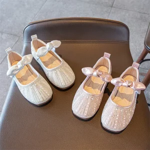 Spring Kids School Shoes Crystal Girl Princess Children’s Dress Shoes Dance Wear