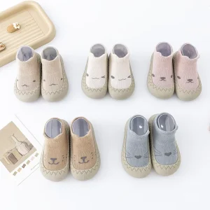 Spring Lightweight Cotton Fabric Anti Slip Soft Sole Slip On Casual Shoes for Toddler Unisex Prewalker