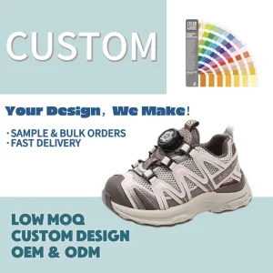 Spring New Arrival Boys & Girls Rotating Buckle Dad Shoes Big Kids Casual Sports Twist Button Running Sneakers