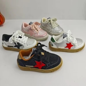 Spring New Arrival Shiny Rhinestone Sneakers Kids Casual Shoes for Outdoor Daily Walking