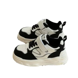Spring New Children’s Ankle Board Shoes Boys All match Lightweight White EVA Outsole Casual for Girls Student Sports Shoes