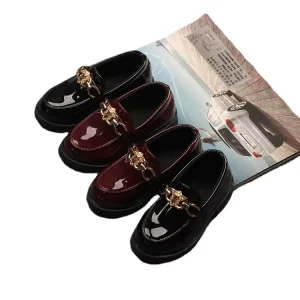 Spring New Children’s Single Small Leather Shoes High Quality Fancy Baby Designer Soft Soled Princess Shoes for Kids