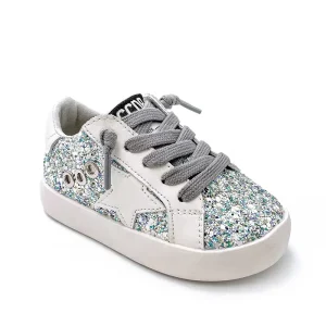 Spring New Flat Womens Low Casual Shoes Star Pattern With High Quality Blue Sequin Fabric Ed Shoes Kids