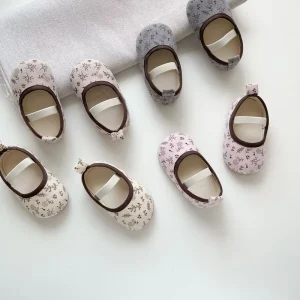 Spring Newborn Baby Walking Shoes Flowers Printed Toddler Girls Single Shoes Non slip Soft Bottom Baby Shoes