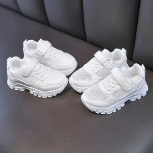 Spring Sports Shoes Breathable School Students’ Running White Black Non slip Casual Shoes for Girls