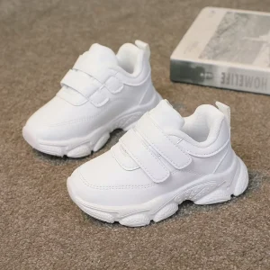 Spring Sports Shoes Breathable School Students Running White Non slip Casual Shoes for Girls