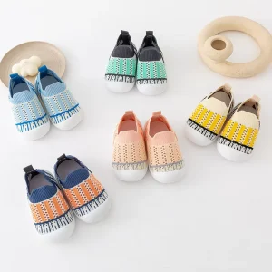 Spring Summer Baby First Walker Breathable Mesh Infant Toddler Shoes Soft Bottom Kids Girls Boys Slip On Casual Blank Sneakers