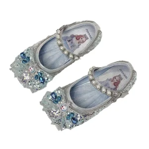 Spring Summer Fashion Kids Girls Performance Bowknot Cute Princess Shoes Elsa Dancing Chaussure Enfants Sandals Party Shoes