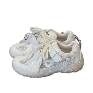 Spring Summer New Style Children’s Sneakers Little Girl Velcro Closure Breathable Lightweight Non Slip German Shoes