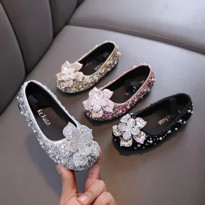 Spring Summer Princess Baby Children Student Single Shoe Pu Dance Performance