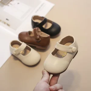 Spring and Autumn Anti Slip Single Baby Soft Soled Walking Girl Princess Dress Walking Casual Shoes
