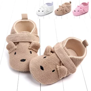 Spring and Autumn Cartoon 0-1 Years Old Baby Knitted Baby Woolen Toddler Shoes Baby Shoes Newborn Knitted Woolen Shoes