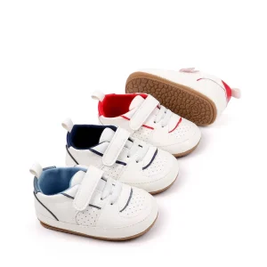Spring and Autumn Casual Style Sports Shoes with TPR Soles Baby White Sports Shoes Infant Boy Casual Shoes
