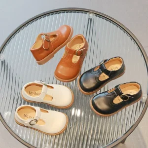 Spring and Autumn Children Shoes Boys Girls Flat Non-slip Soft Bottom Shoes School Uniform Dress Shoe