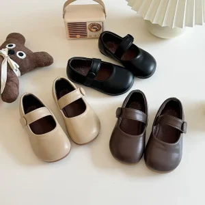 Spring and Autumn Children’s Little Girl Baby Princess Beach Soft-Soled Leather Shoes