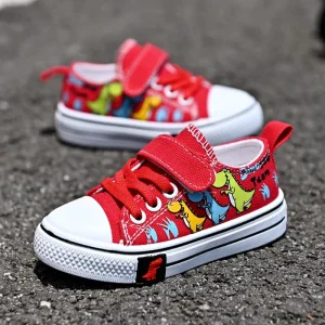 Spring and Autumn Fashion Breathable Children’s Canvas Shoes Boys and Girls Baby Casual Low Top Shoes