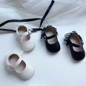 Spring and Autumn Girl Princess Shoe Lace Infant Walking Shoes Fashion Baby Shoes